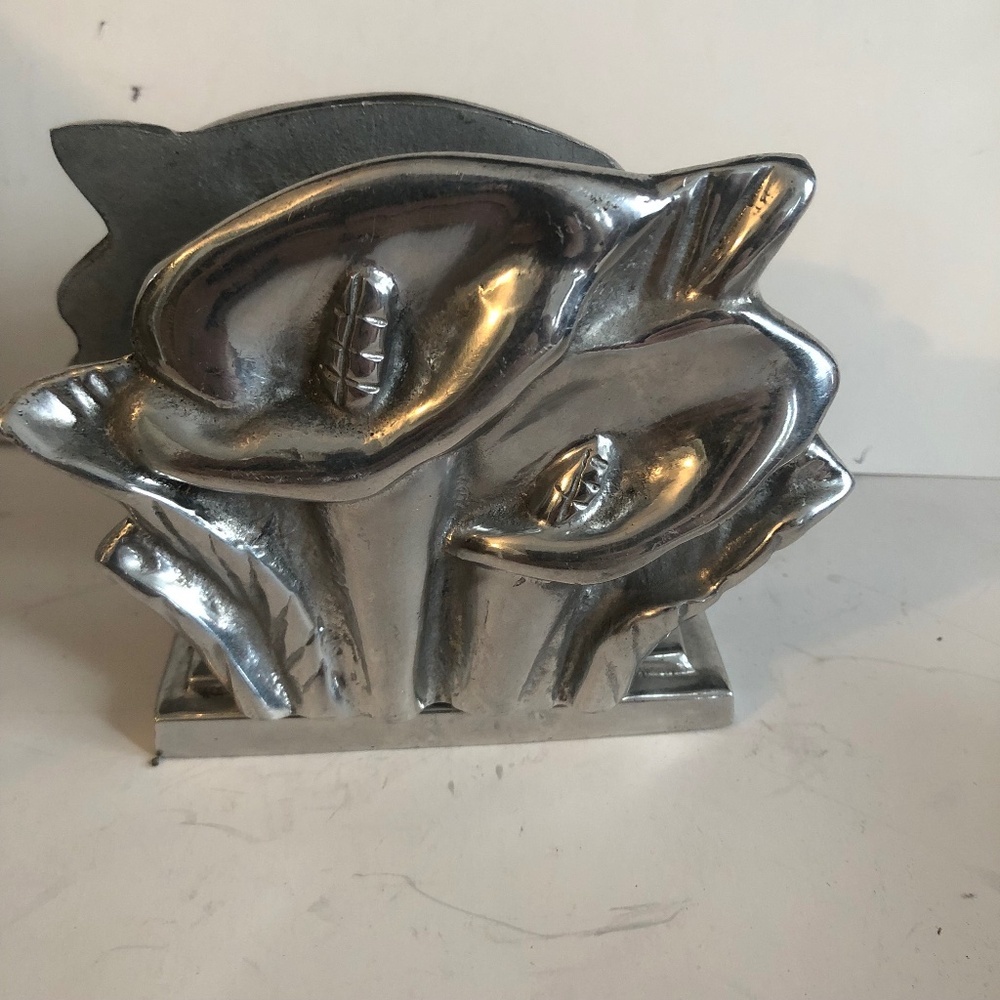 I love Lillie’s - pewter napkin holder, farmhouse decor, unique and eye catching